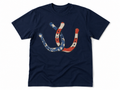 Large Patriotic Horseshoe Design T-Shirt